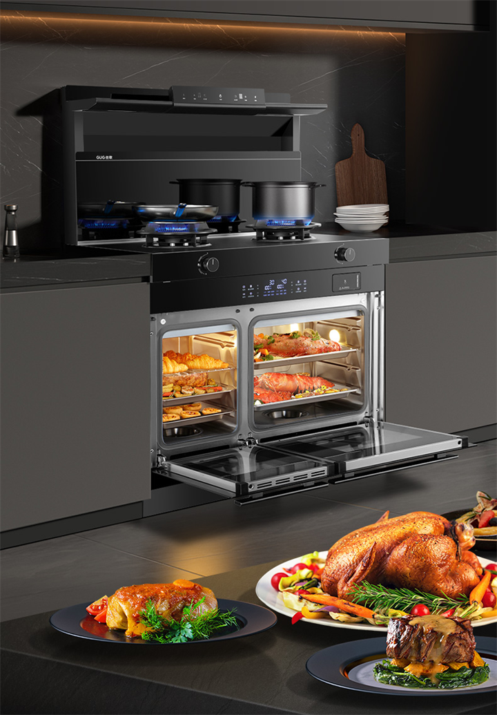 佳歌雙蒸一烤集成灶，提升您的廚房幸福感！